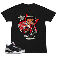 Black Cement 3s Zadago Shirt Betty Boop Graphic