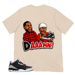 Black Cement 3s Zadago Shirt Daaamn Sneaker Graphic