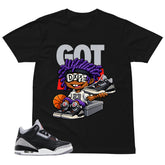 Black Cement 3s Zadago Shirt Got Em Dope Graphic