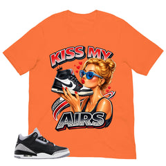 Black Cement 3s Zadago Shirt Kiss My Airs Graphic