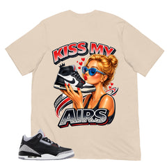 Black Cement 3s Zadago Shirt Kiss My Airs Graphic
