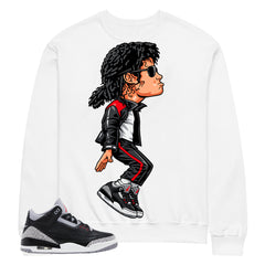 Black Cement 3s Zadago Shirt M. Jackson Tiptoe Graphic