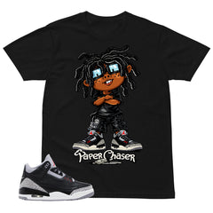 Black Cement 3s Zadago Shirt Paper Chaser Graphic