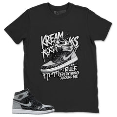 Black Rebellionaire 1s Zadago Shirt Kream Kicks Graphic