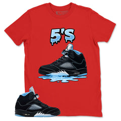 Black University Blue 6s Zadago Shirt 5's Dripping Graphic