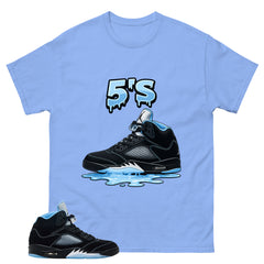 Black University Blue 6s Zadago Shirt 5's Dripping Graphic