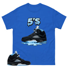 Black University Blue 6s Zadago Shirt 5's Dripping Graphic