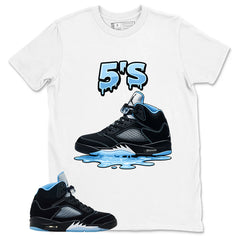 Black University Blue 6s Zadago Shirt 5's Dripping Graphic