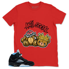 Black University Blue 6s Zadago Shirt Anti Social Graphic