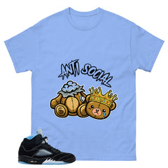 Black University Blue 6s Zadago Shirt Anti Social Graphic