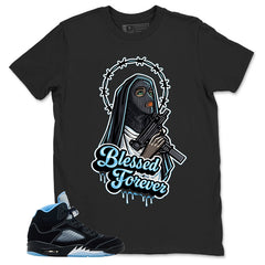 Black University Blue 6s Zadago Shirt Blessed Forever Graphic