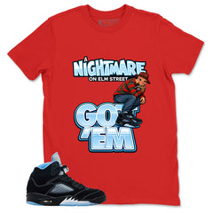 Black University Blue 6s Zadago Shirt Nightmare On Elm Street Graphic
