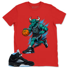 Black University Blue 6s Zadago Shirt Raging Bull Graphic