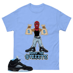 Black University Blue 6s Zadago Shirt Runnin The Street Graphic