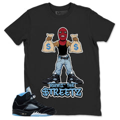 Black University Blue 6s Zadago Shirt Runnin The Street Graphic