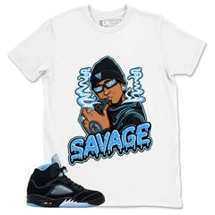 Black University Blue 6s Zadago Shirt Savage Graphic