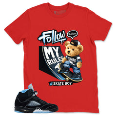 Black University Blue 6s Zadago Shirt Skate Boy Graphic