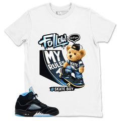 Black University Blue 6s Zadago Shirt Skate Boy Graphic