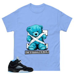 Black University Blue 6s Zadago Shirt The Struggle Is Real Graphic