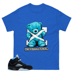 Black University Blue 6s Zadago Shirt The Struggle Is Real Graphic