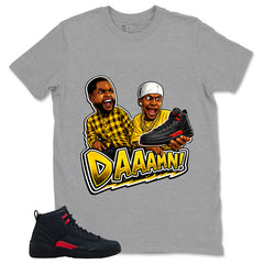Black Varsity Red Bloodline 12s Zadago Shirt Daaamn Sneaker Graphic