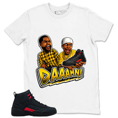 Black Varsity Red Bloodline 12s Zadago Shirt Daaamn Sneaker Graphic