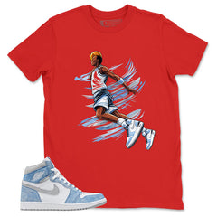 Blue Hyper Royal 1s Zadago Shirt Air Ball Graphic