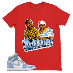 Blue Hyper Royal 1s Zadago Shirt Daaamn Sneaker Graphic