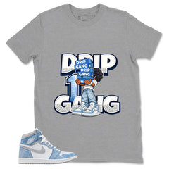 Blue Hyper Royal 1s Zadago Shirt Drip Gang Graphic