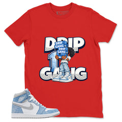 Blue Hyper Royal 1s Zadago Shirt Drip Gang Graphic