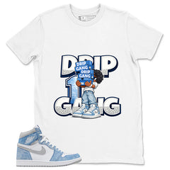 Blue Hyper Royal 1s Zadago Shirt Drip Gang Graphic
