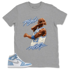 Blue Hyper Royal 1s Zadago Shirt Flight Legend MJ Graphic