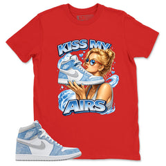 Blue Hyper Royal 1s Zadago Shirt Kiss My Airs Graphic
