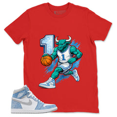Blue Hyper Royal 1s Zadago Shirt Raging Bull Graphic