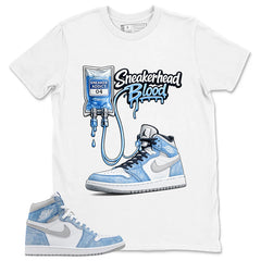 Blue Hyper Royal 1s Zadago Shirt Sneakerhead Blood Graphic