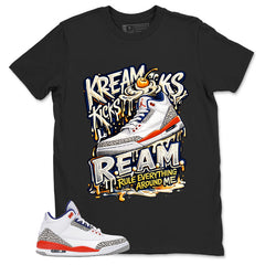 Blue Knicks 3s Shirt Kream Kicks Graphic