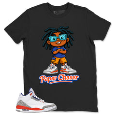 Blue Knicks 3s Shirt Paper Chaser Graphic