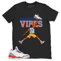 Blue Knicks 3s Shirt Sneakerhead Vibes Graphic