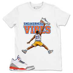 Blue Knicks 3s Shirt Sneakerhead Vibes Graphic