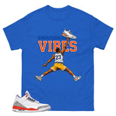Blue Knicks 3s Shirt Sneakerhead Vibes Graphic