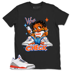 Blue Knicks 3s Shirt Vibe Check Graphic
