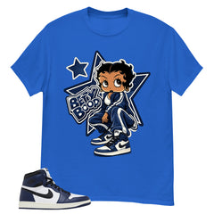 Blue Midnight Navy 1s Shirt Betty Boop Star Graphic