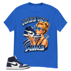 Blue Midnight Navy 1s Shirt Kiss My Airs Graphic