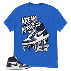Blue Midnight Navy 1s Shirt Kream Kicks Graphic