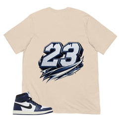 Blue Midnight Navy 1s Shirt Number 23 MJ Graphic