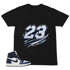 Blue Midnight Navy 1s Shirt Number 23 MJ Graphic