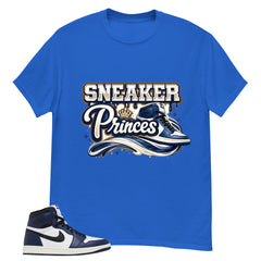 Blue Midnight Navy 1s Shirt Sneaker Princess Graphic