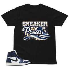 Blue Midnight Navy 1s Shirt Sneaker Princess Graphic