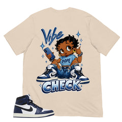 Blue Midnight Navy 1s Shirt Vibe Check Graphic