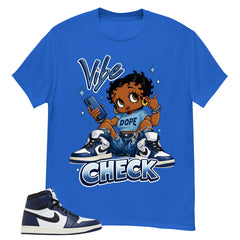 Blue Midnight Navy 1s Shirt Vibe Check Graphic